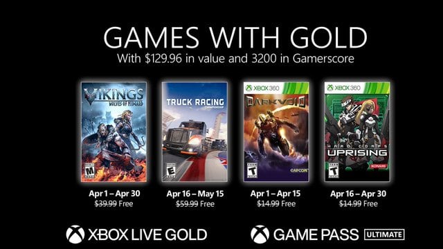 April’s Games with Gold include Vikings: Wolves of Midgard, Dark Void and more