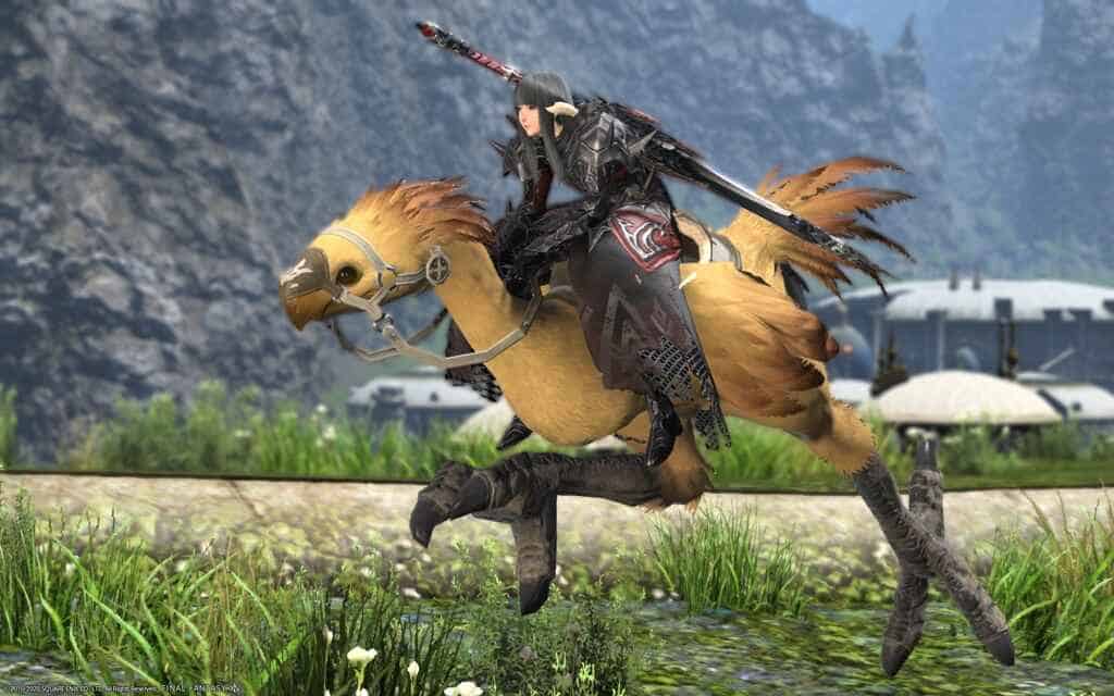 Final Fantasy 14's new motorcycle mount has its adorable chocobo