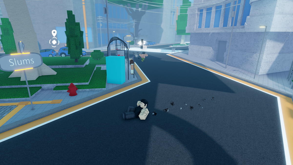 Image of the character running through the streets in Fire Force: Reignition on Roblox.