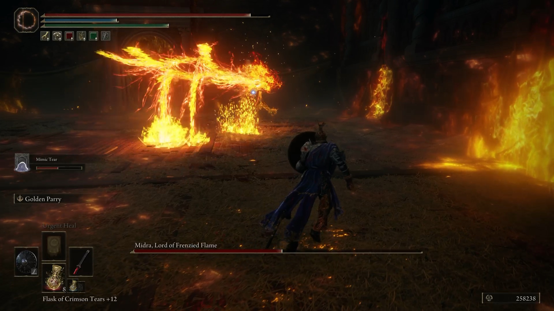 elden ring shadow of the erdtree midra lord of frenzied flame boss guide - midra walks to us spewing flames