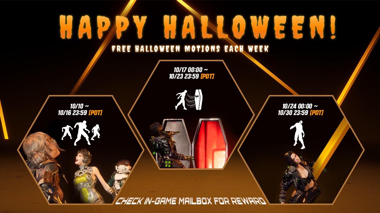 Halloween emotes in The First Descendant.