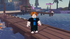 Fisch codes: character on a pier.