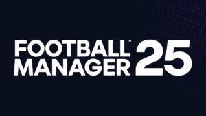 FM25 release date: The words 'Football Manager 25' displayed in bold on a purple background