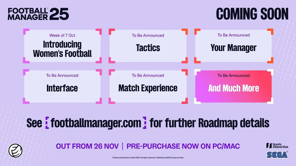 FM25 rollout has been a catastrophe: A roadmap showing various features in FM25.