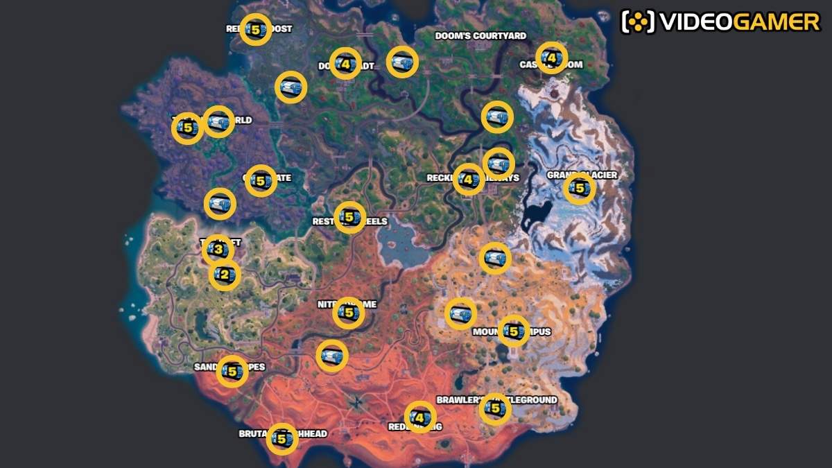 All Avengers chests in Fortnite Chapter 5 Season 4