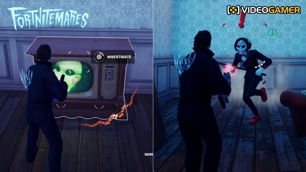 Fighting Billy boss in Fortnite.