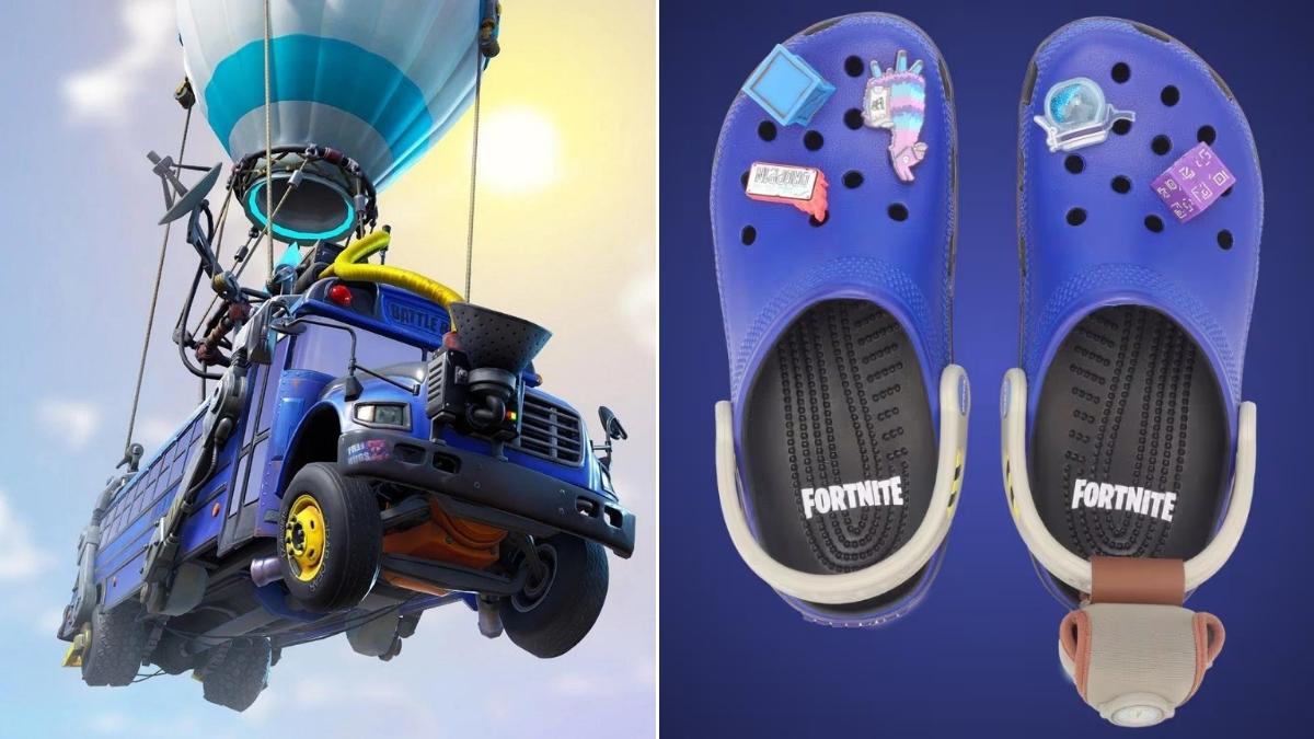 Fortnite themed Crocs brings a portable Battle Bus right at your feet