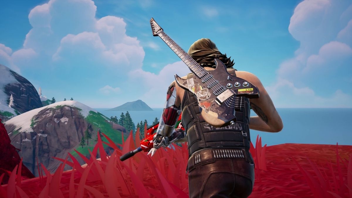 Fortnite Instrument equipped as a Back Bling.