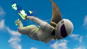 Fortnite player diving
