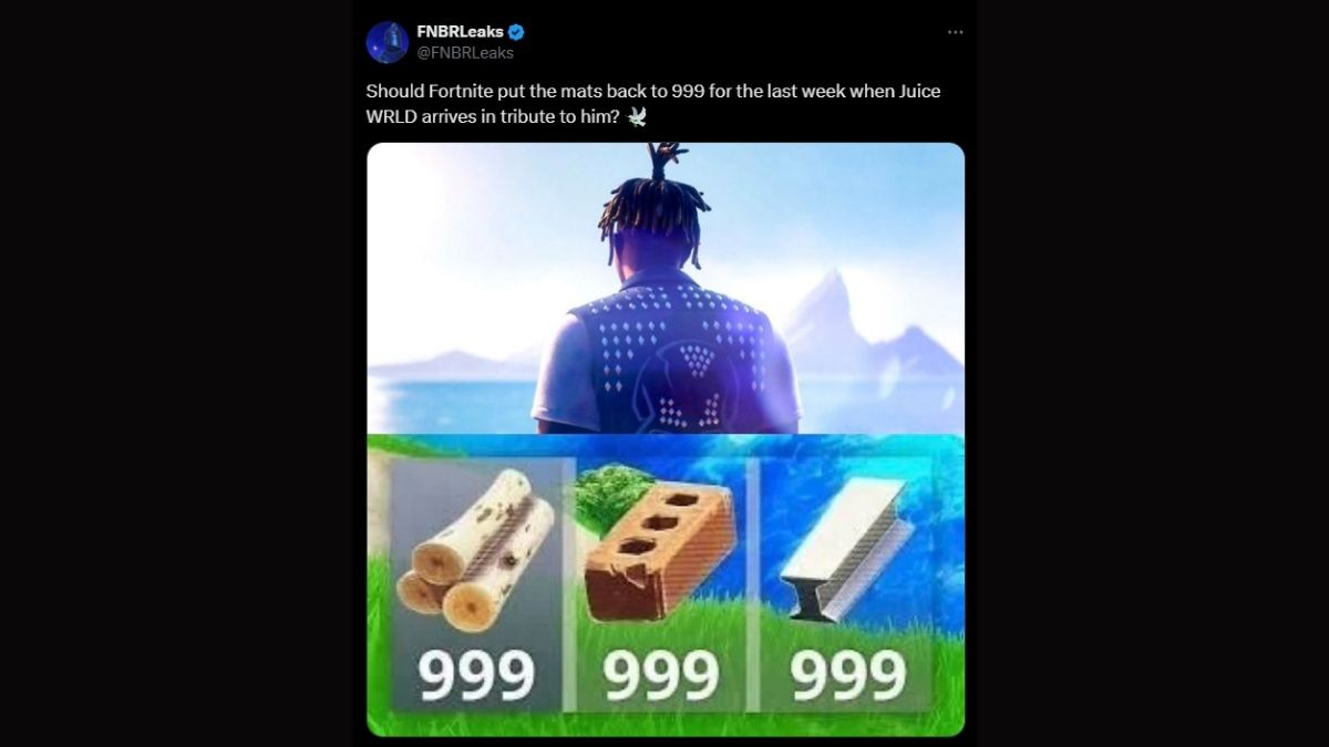 Fortnite player requesting 999 mats