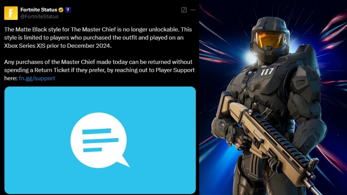 Matte Master Chief skin in Fortnite