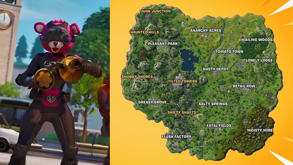 Fortnite OG Season 2 map with character