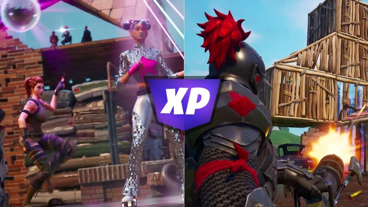 Fortnite OG Season 2 gameplay with XP badge