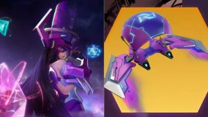 Fortnite Marvel Rivals glider and Galacta