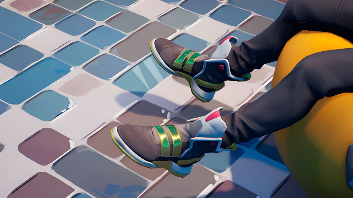 Fortnite character's feet wearing shoes