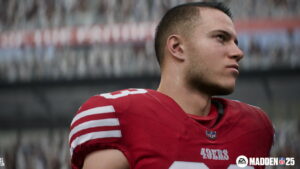football player in red in madden 25