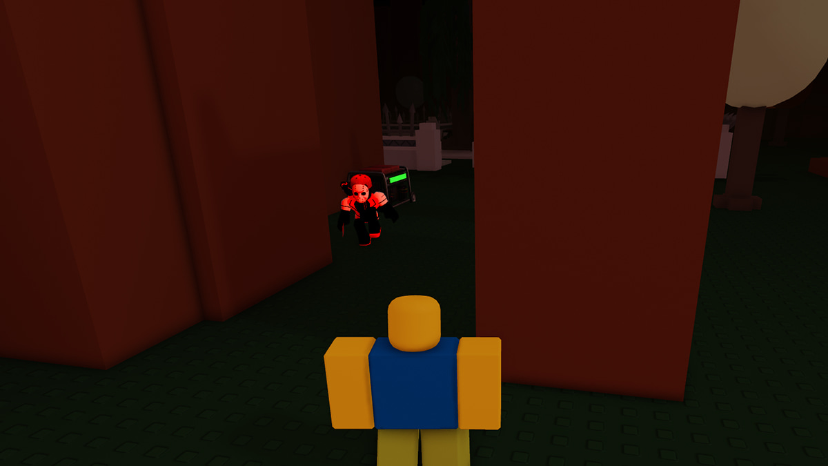 Image of the Survivor facing the Killer in Forsaken on Roblox.
