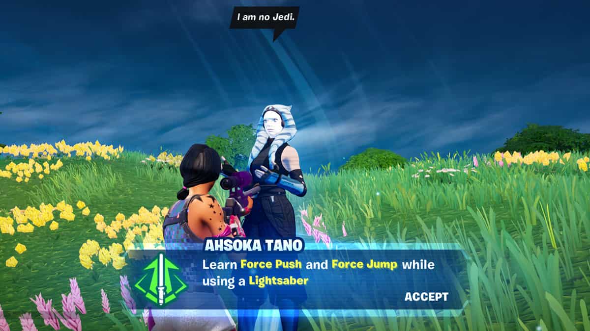 Sparkle Specialist talking to Ahsoka Tano in Fortnite