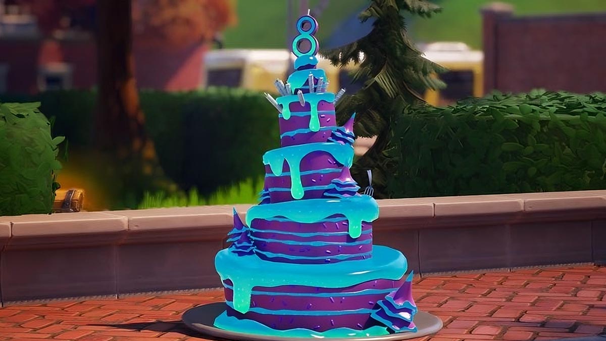 Fortnite birthday cake
