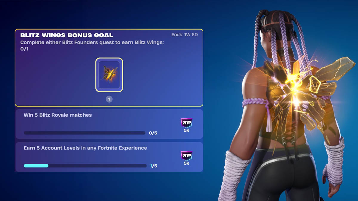 Free Blitz Wings back bling in Fortnite