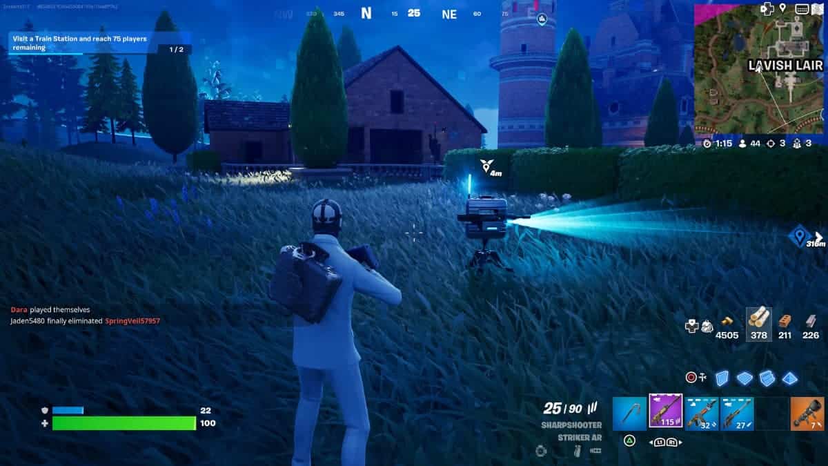 A screenshot of a game in Fortnite Ninja Turtle challenge confuses community.