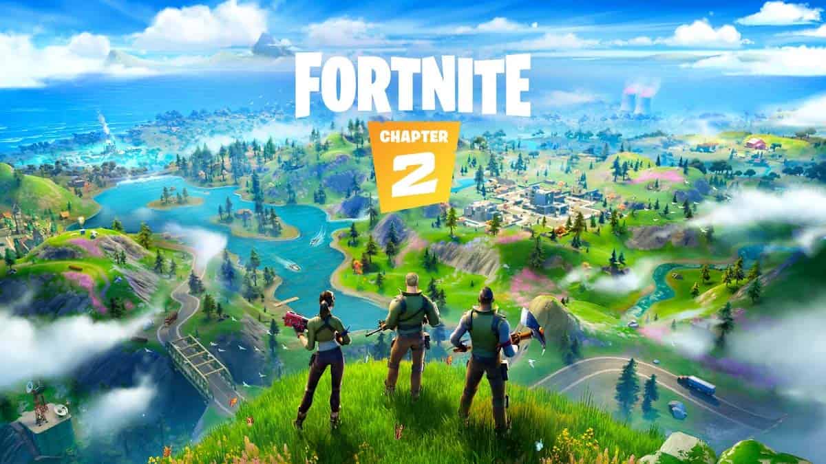 The best Fortnite seasons, including the highly anticipated Chapter 2, are depicted on the game's cover.