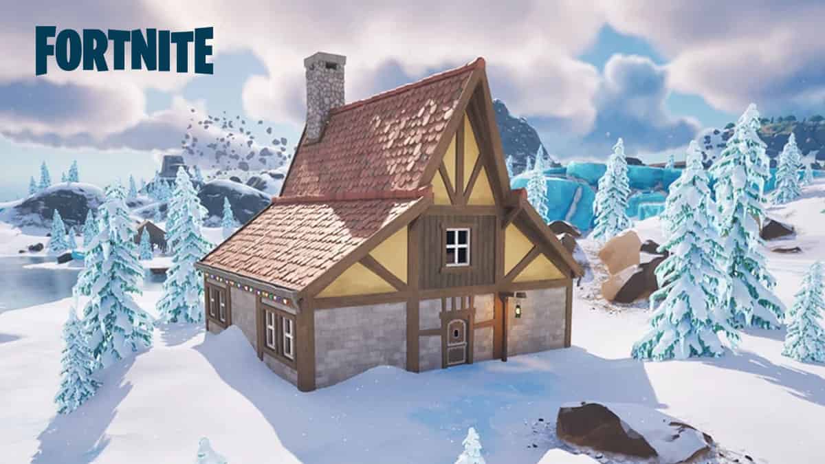 Where to find Crackshot's Cabin, a Fortnite house in the snow, for Winterfest.