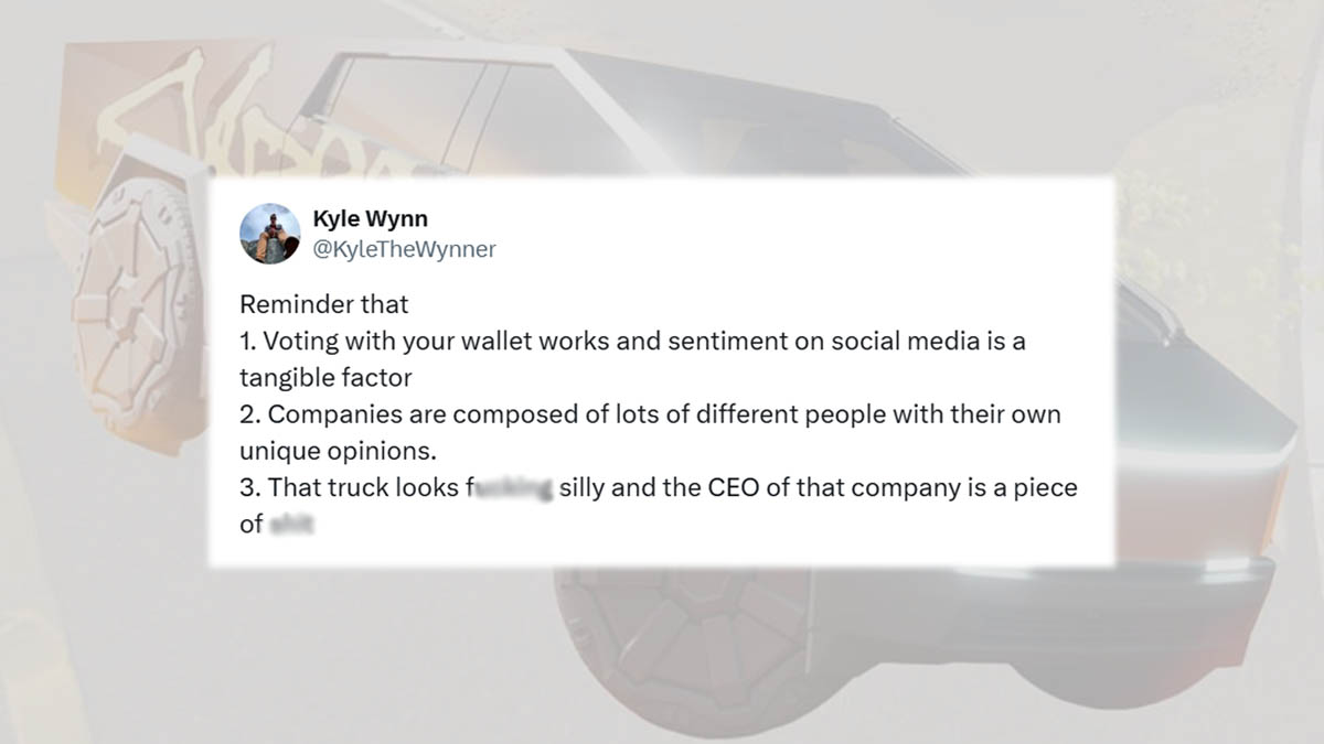 Fortnite producer's tweet against Tesla Cybertruck