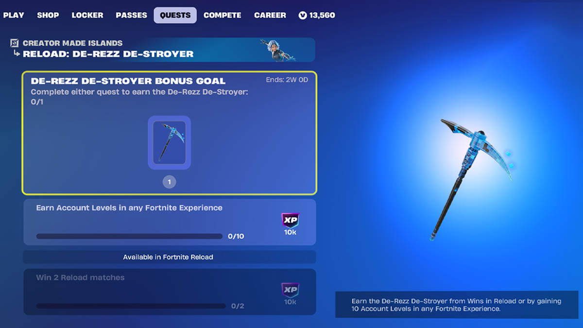 De-Rezz De-stroyer pickaxe in Fortnite