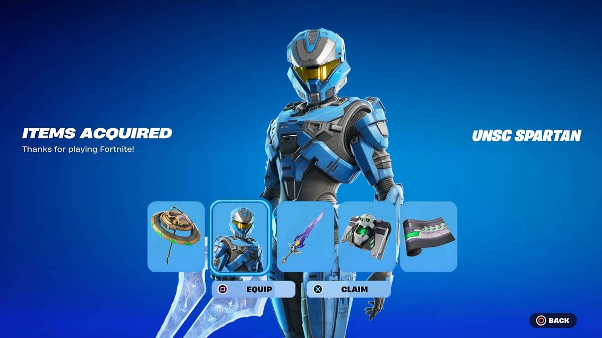 Free Spartan skin in Fortnite