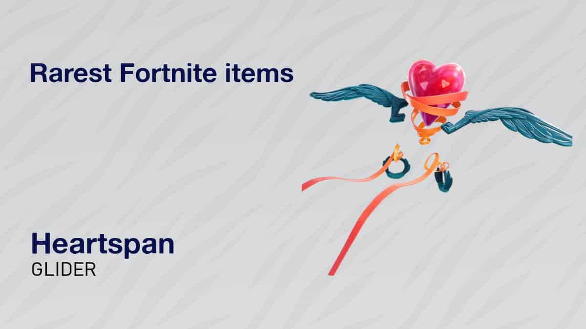 Rare Fortnite Heartspan glider.