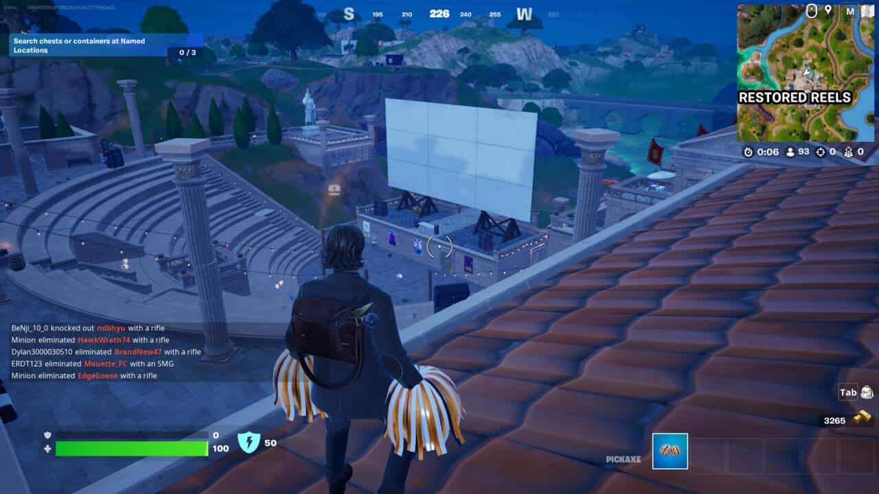 Fortnite how to jam at Restored Reels and Slumberyard: Looking down on the stage at Restored Reels.