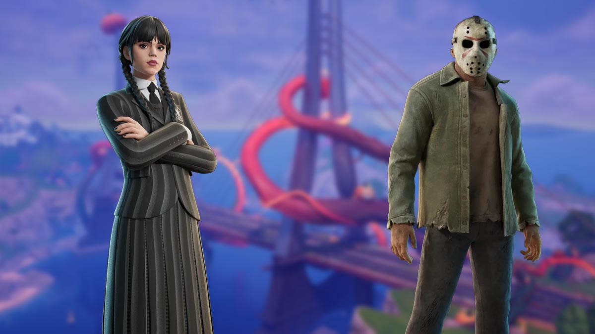 Jason Voorhees and Wednesday Addams in Fortnite