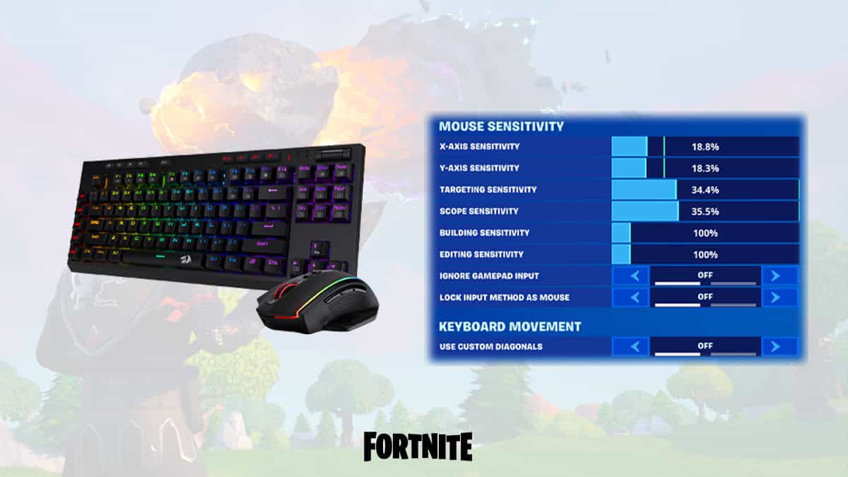 Best keyboard and mouse settings in Fortnite Chapter 5