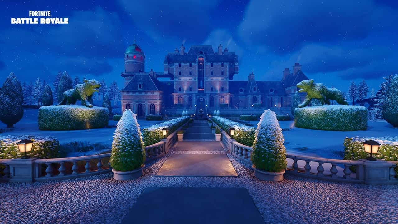 An image of a hotel in Fortnite. Image from Epic Games.