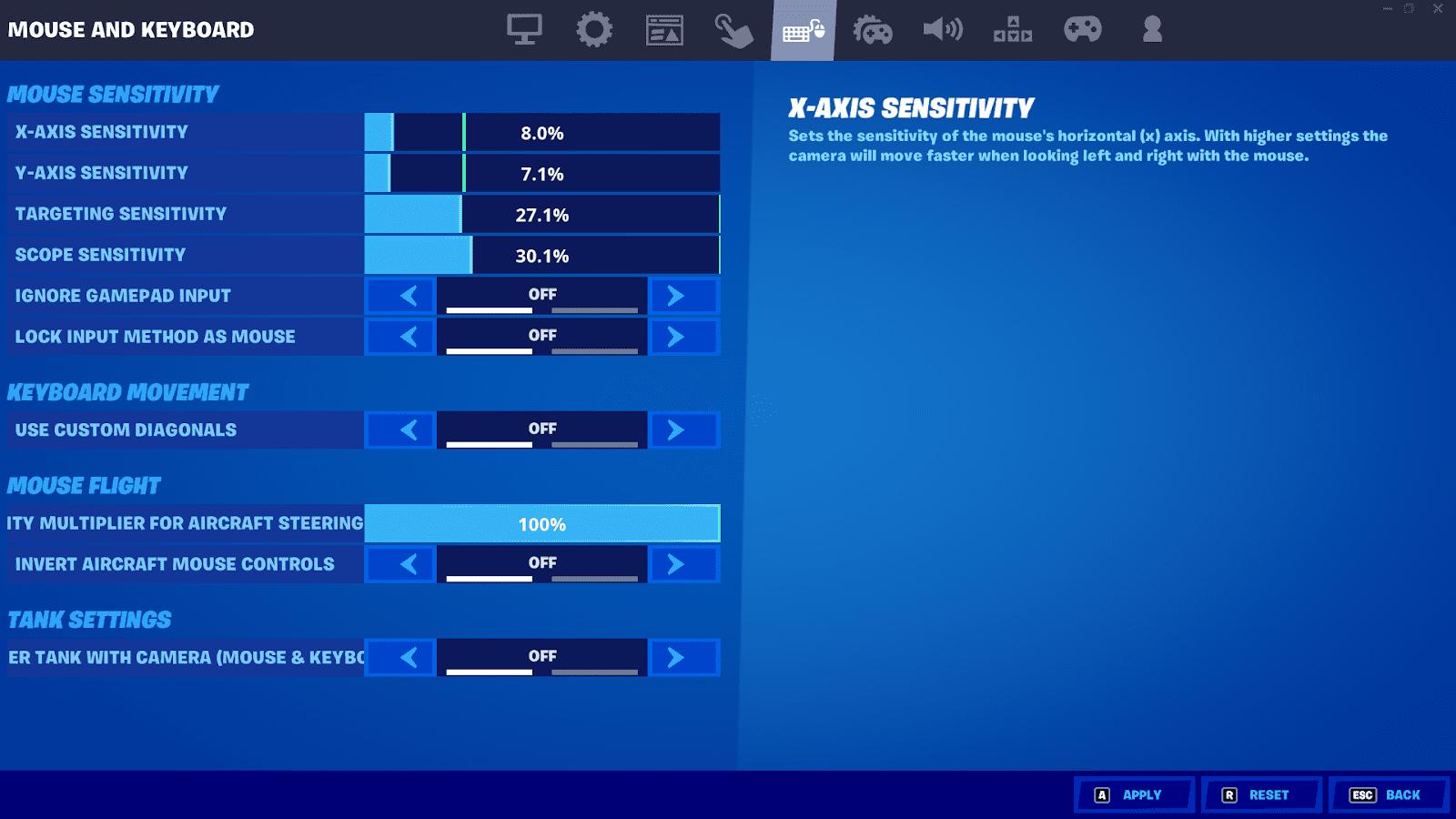 Best Keyboard and Mouse Settings in Fortnite Videogamer