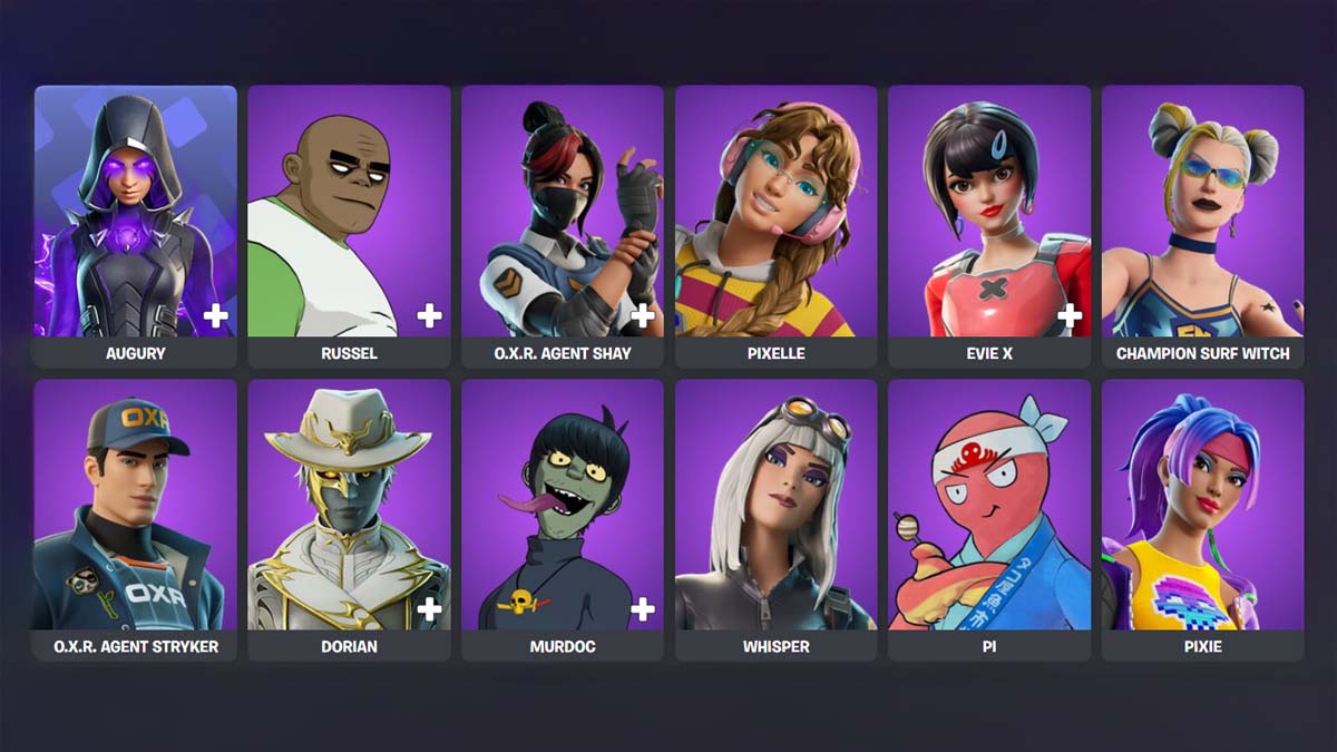 New Fortnite skins
