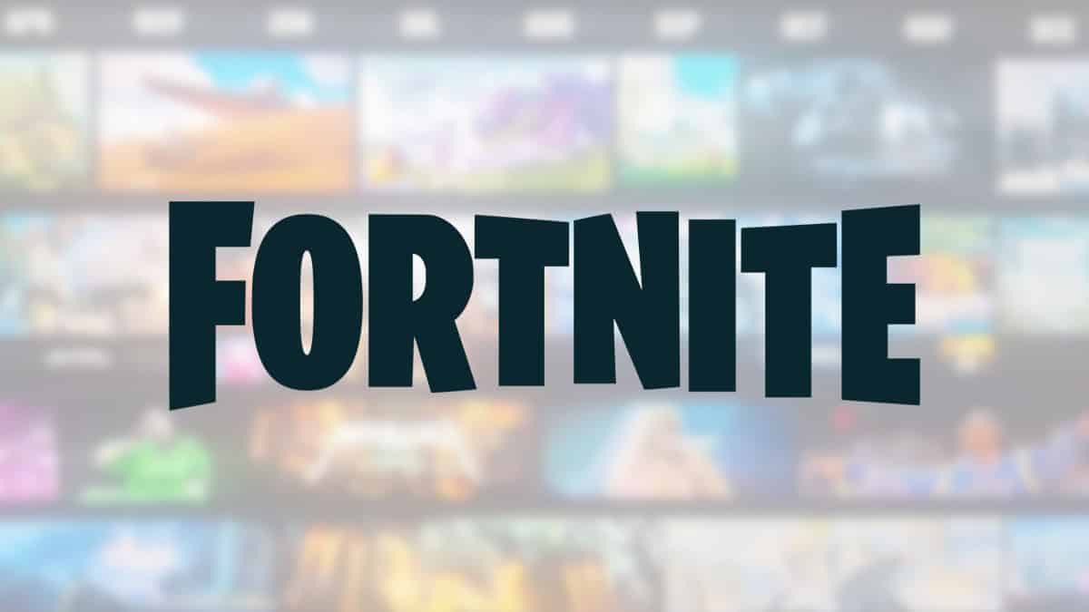 Blurred background featuring multiple video game screens with the words "Massive Fortnite leak" in bold, clear text centered on the image.