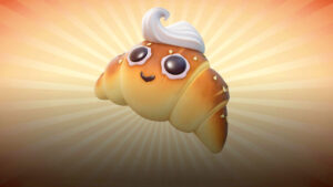 Fortnite how to get Sir Beurre back bling: A croissant with a cream quiff and googly eyes.