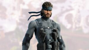A metal gear solid character with a gun, now available in Fortnite Chapter 5!