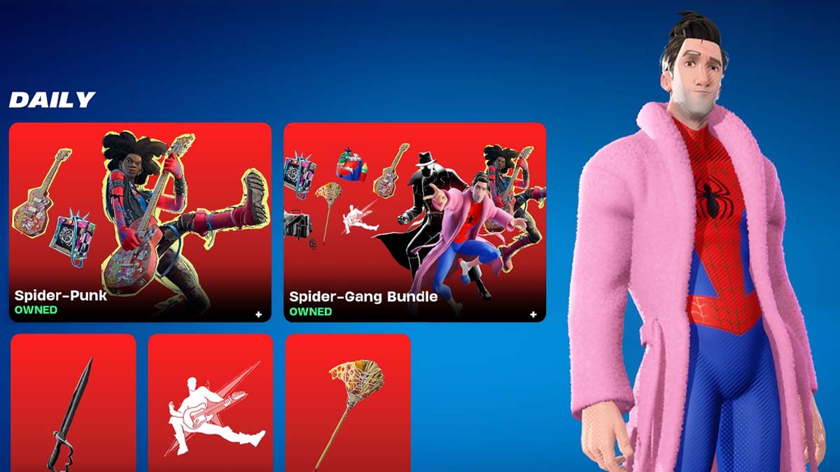 New Fortnite x Spider-Man skins: Price, release date, and more