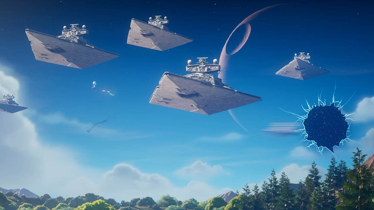 Star Destroyers in Fortnite x Star Wars