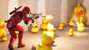 fortnite player as a stormtrooper shooting duck props