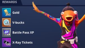Fortnite character celebrating