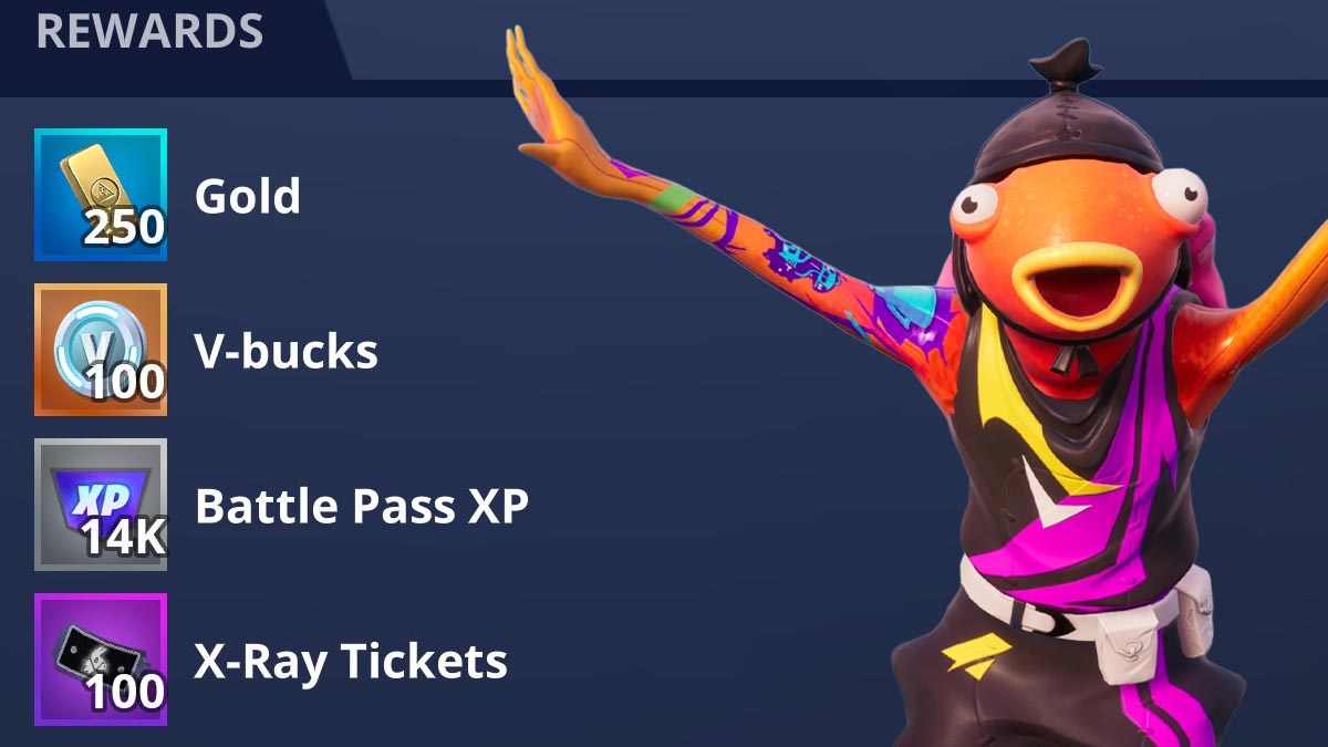 Fortnite character celebrating