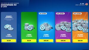 Fortnite V-Bucks top-up