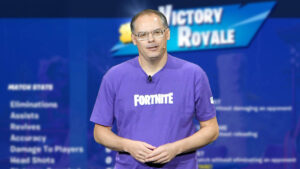 Tim Sweeney winning a Fortnite match