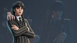 Wednesday Addams skin in Fortnite