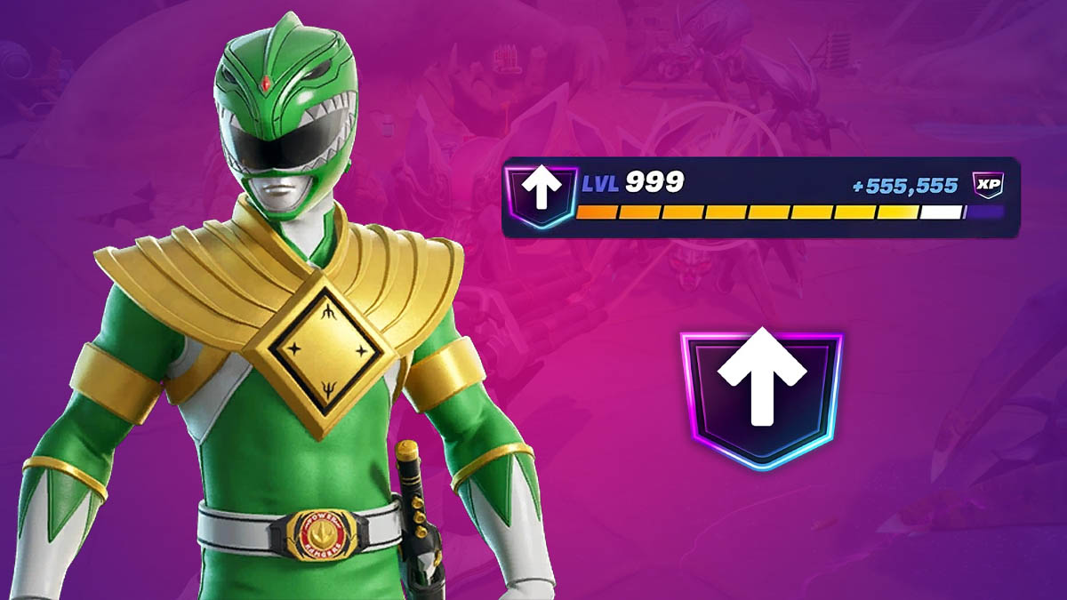 Green Ranger leveling up in Fortnite