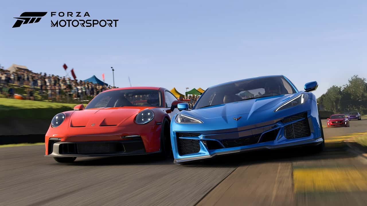 Forza Motorsport Xbox One: An image of two cars in the game.